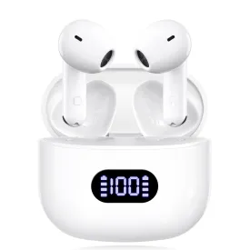 Wireless Earbuds, Bluetooth Ear Buds with Active Noise Cancelling and Big Bass Stereo Sound, 48 Hours Playtime, Lightweight in-Ear Fit Earphones, Waterproof IPX7 for iPhone, Android, Sports, Workout