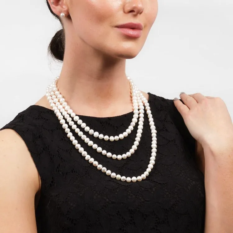 Women's 8-9mm Freshwater Pearl Necklace 160cm/64In long
