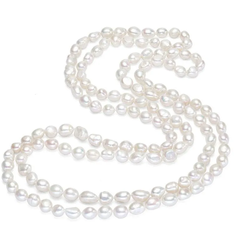 Women's 8-9mm Freshwater Pearl Necklace 160cm/64In long