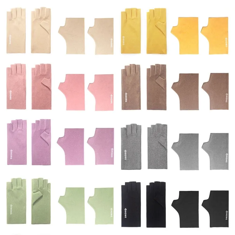 WST-41 Winter Thin Flannel Warm Finger Gloves Nail Protective Gloves, Spec: Finger (Purple)