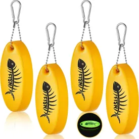 Yaomiao Floating Keychain Oval Shaped Foam Floating Key Ring Glow in The Dark Foam for Golf Cart Boating Fishing Outdoor